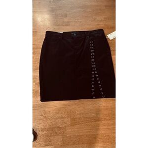Joe's Jean High Rise Black Mini SCarlet Skirt Black Stud Trim New SZ 32